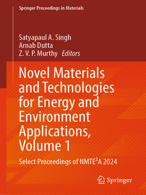 cover image of Novel Materials and Technologies for Energy and Environment Applications, Volume 1